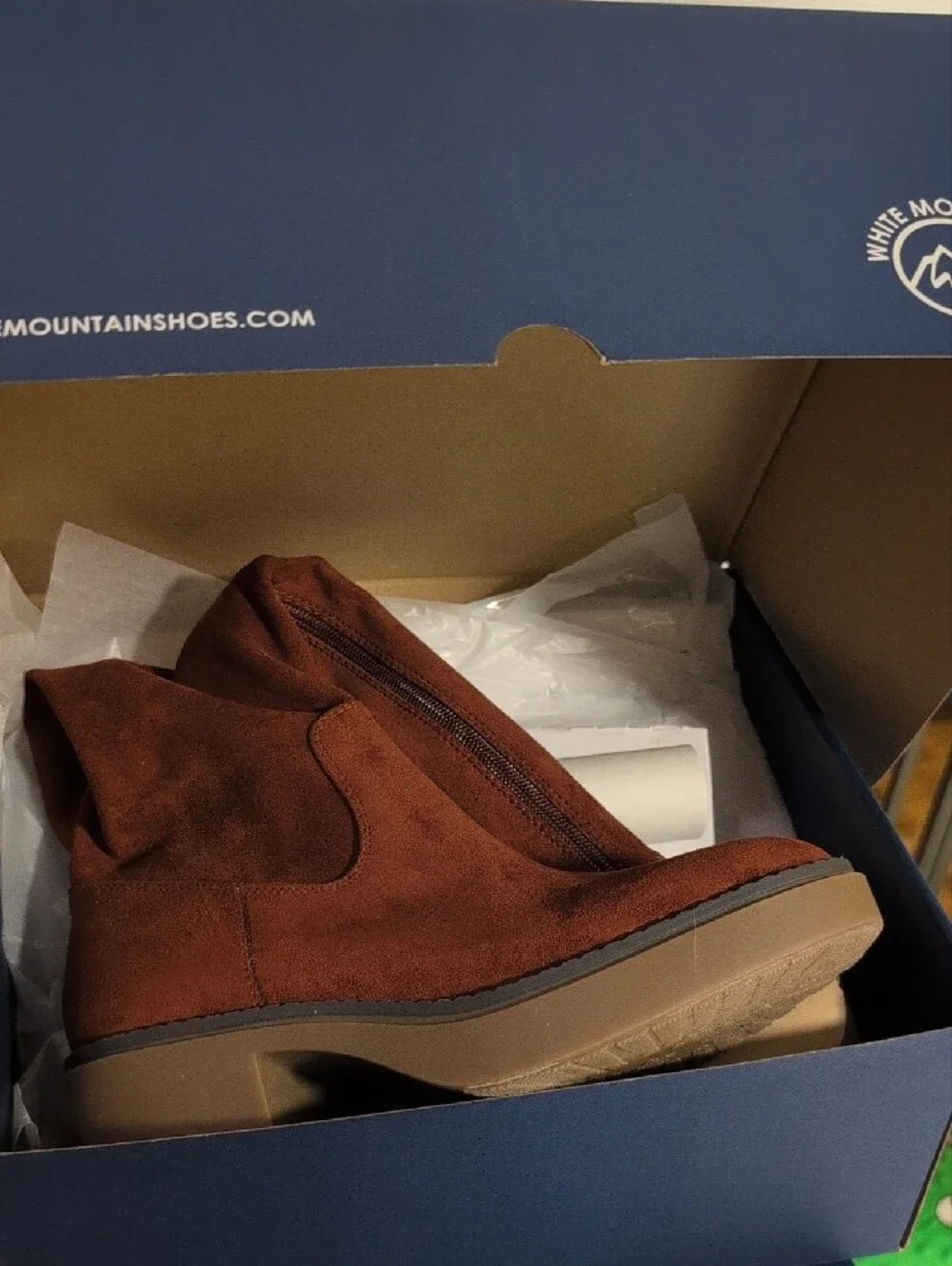 Women's Tall Brown Suede Block Heel Boot